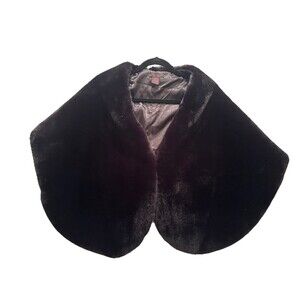 Christian Siriano Black Faux Fur Stole Shawl Ultra Plush Evening Wrap